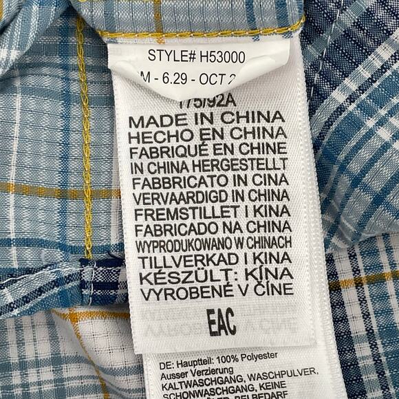 Marmot Men's Short Sleeve Button Up Shirt, Plaid, Sz. M Outdoor Workwear Hiking - Picture 5 of 11